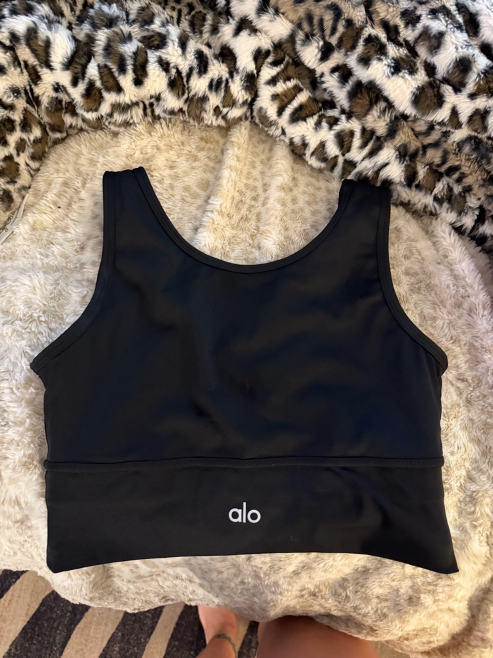 ALO Yoga Black Tank Crop Top